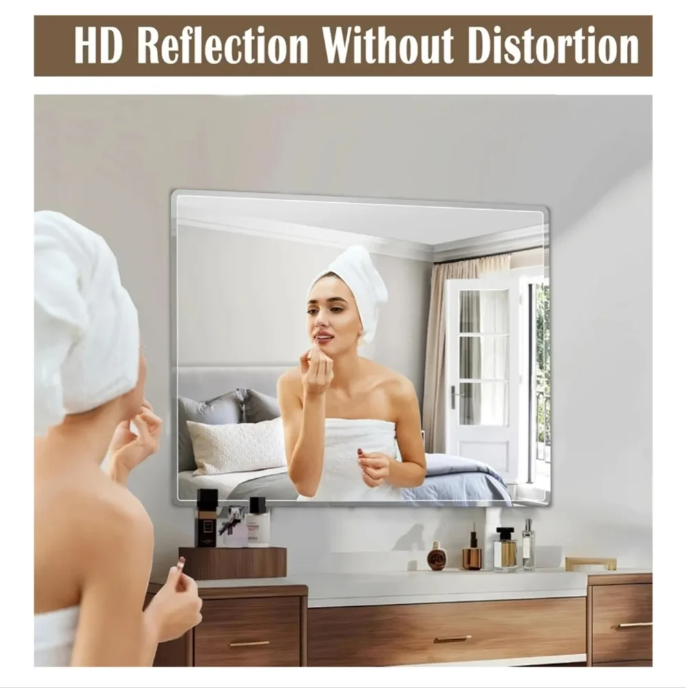 Bathroom-Mirror-for-Wall,12x16in Small Frameless Wall Mounted Mirrors, - Picture 5 of 6